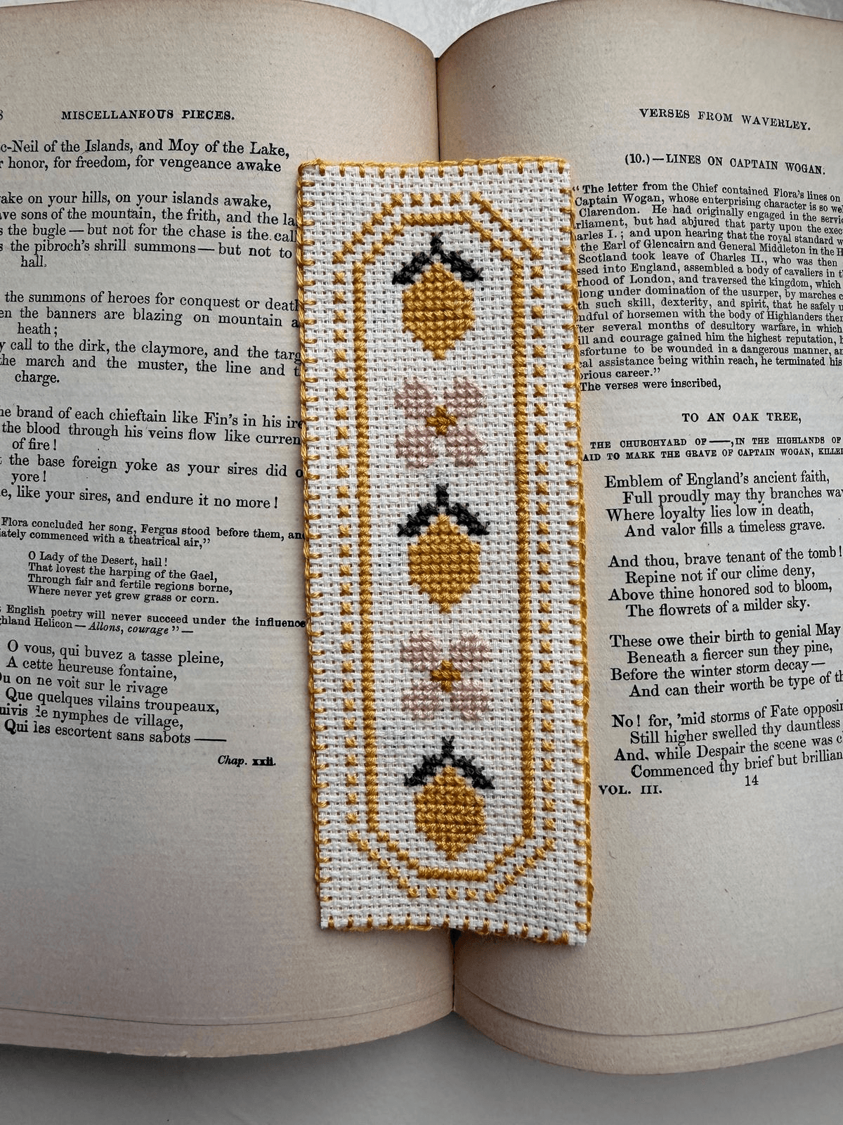 Finished adorable cross stitch bookmark