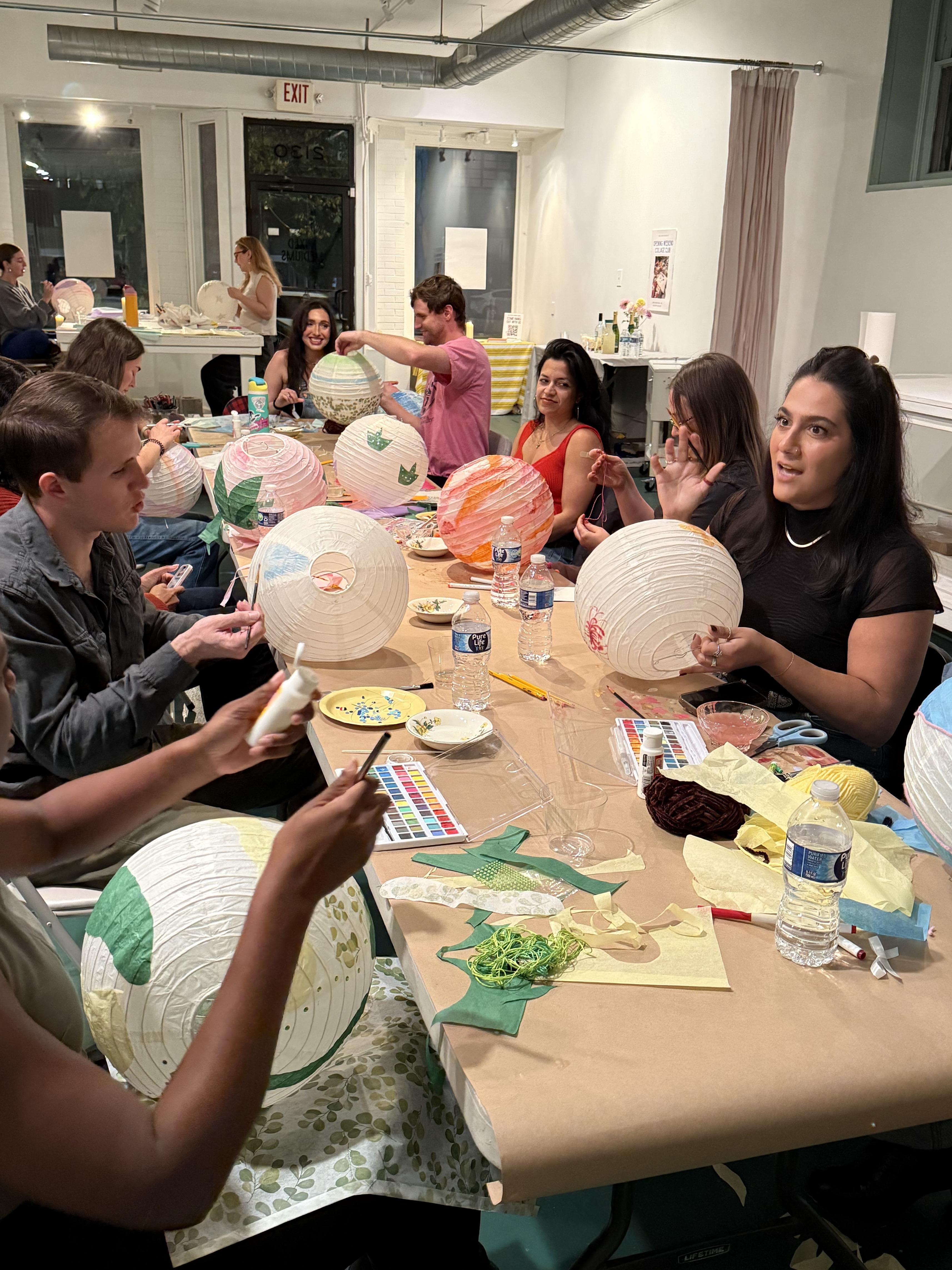 Participants enjoying a craft workshop
